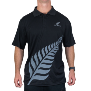 Active Polo large New Zealand silver fern logo