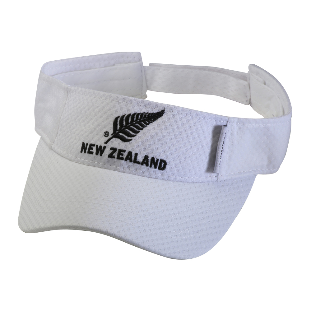 White Visor with New Zealand silver fern logo