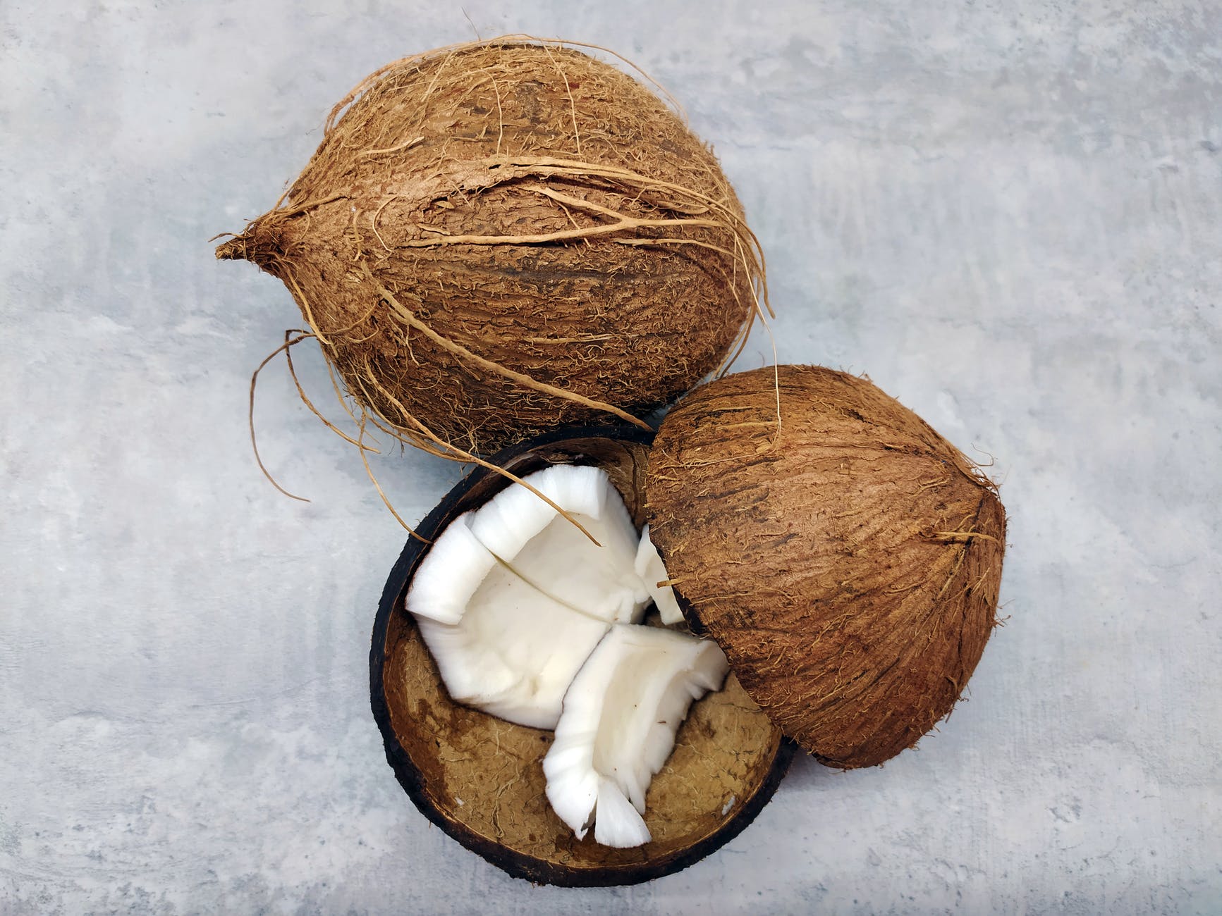 broken coconuts